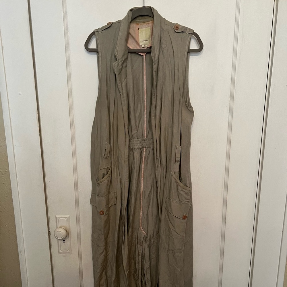 Anthropologie L Elevenses khaki utility vest - Picture 4 of 6